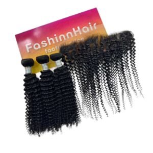 3 Kinkycurly Bundles 13*4 HD Lace Closure