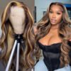 #4-27 Highlight HD Lace Full Frontal Body Wave Wig