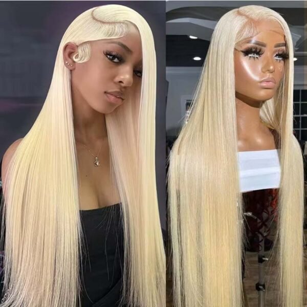 #613 Blonde 13×6 HD Lace Silky Straight 40 inch Full Frontal Wig