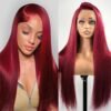#99J 13×4 Transparent Lace Straight Full Frontal Wig