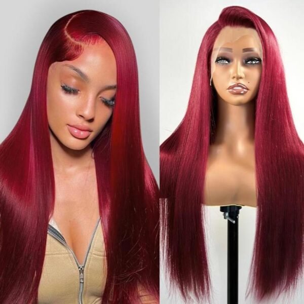 #99J 13×4 Transparent Lace Straight Full Frontal Wig