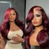 #99J 13×4 Transparent Lace Straight Full Frontal Wig