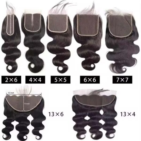 #Natural Color HD Lace & Transparent Lace Closure 100% Human Hair