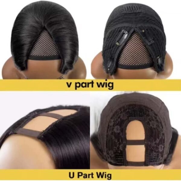 #Natural Color U-part Wig Human Hair