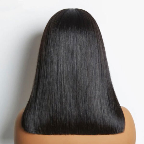 #Natural Color Blunt Cut Bob Wig