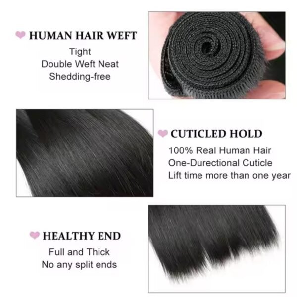 Straight Bundles With Hd Lace Frontal